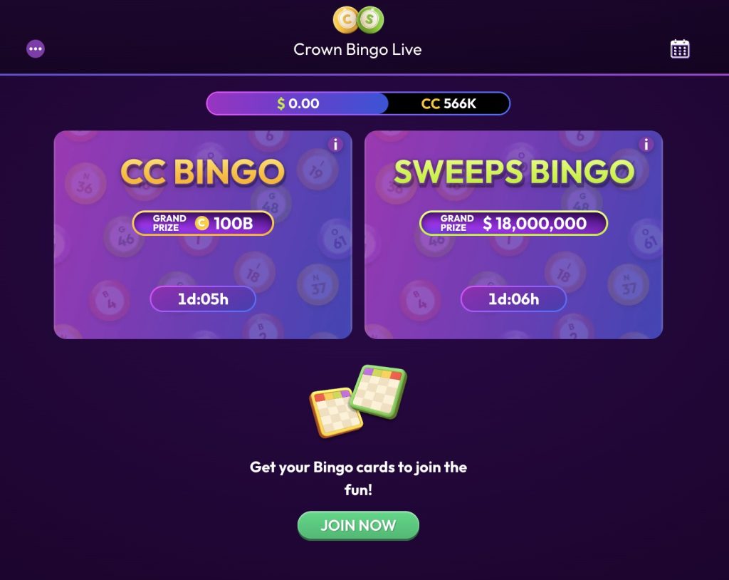 Crown Bingo Live Screenshot