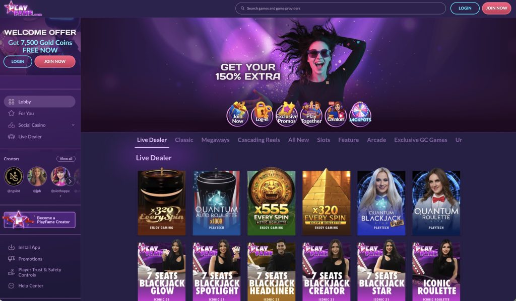 Playfame Sweeps Casino